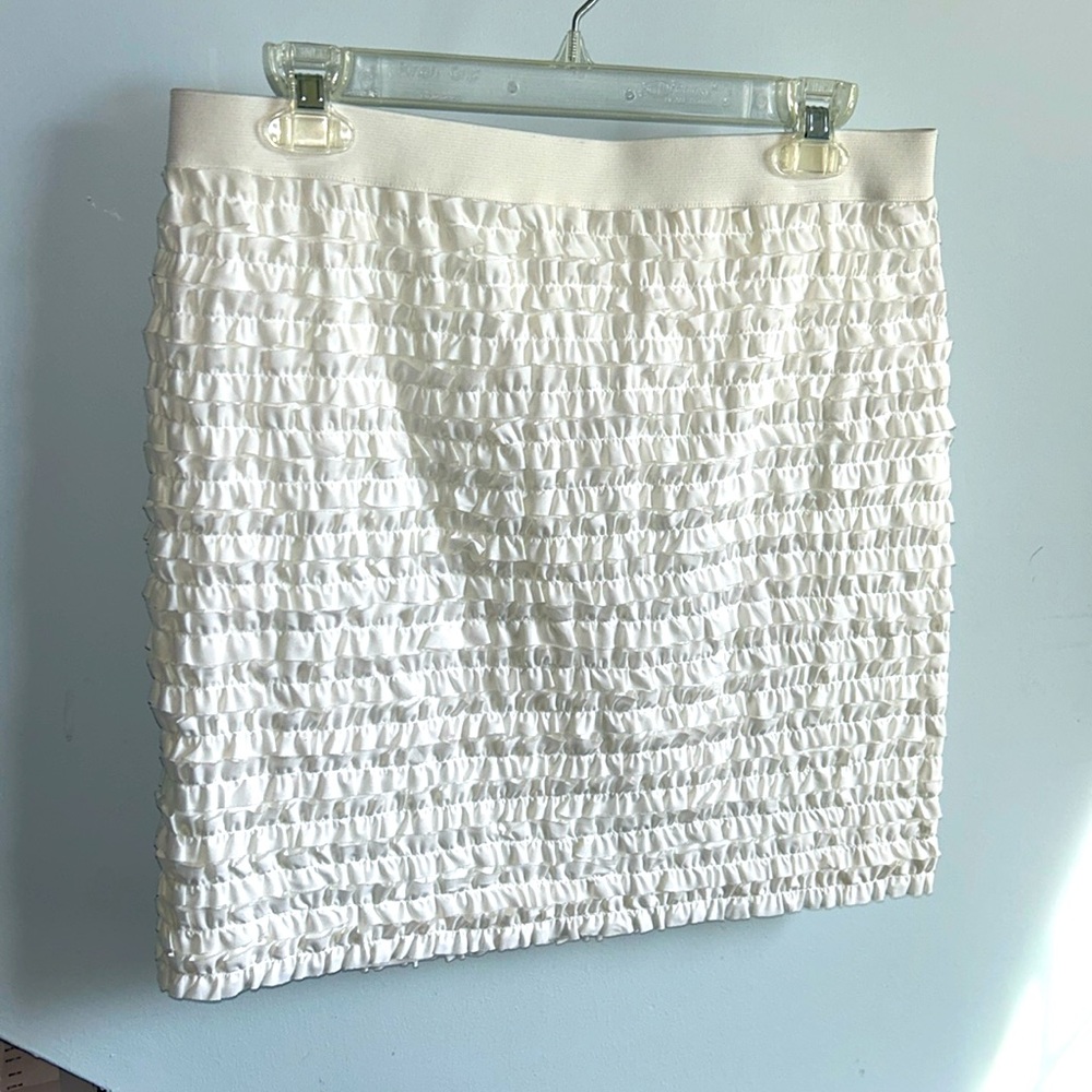 NWT Michael Kors White Ruffled Skirt 8